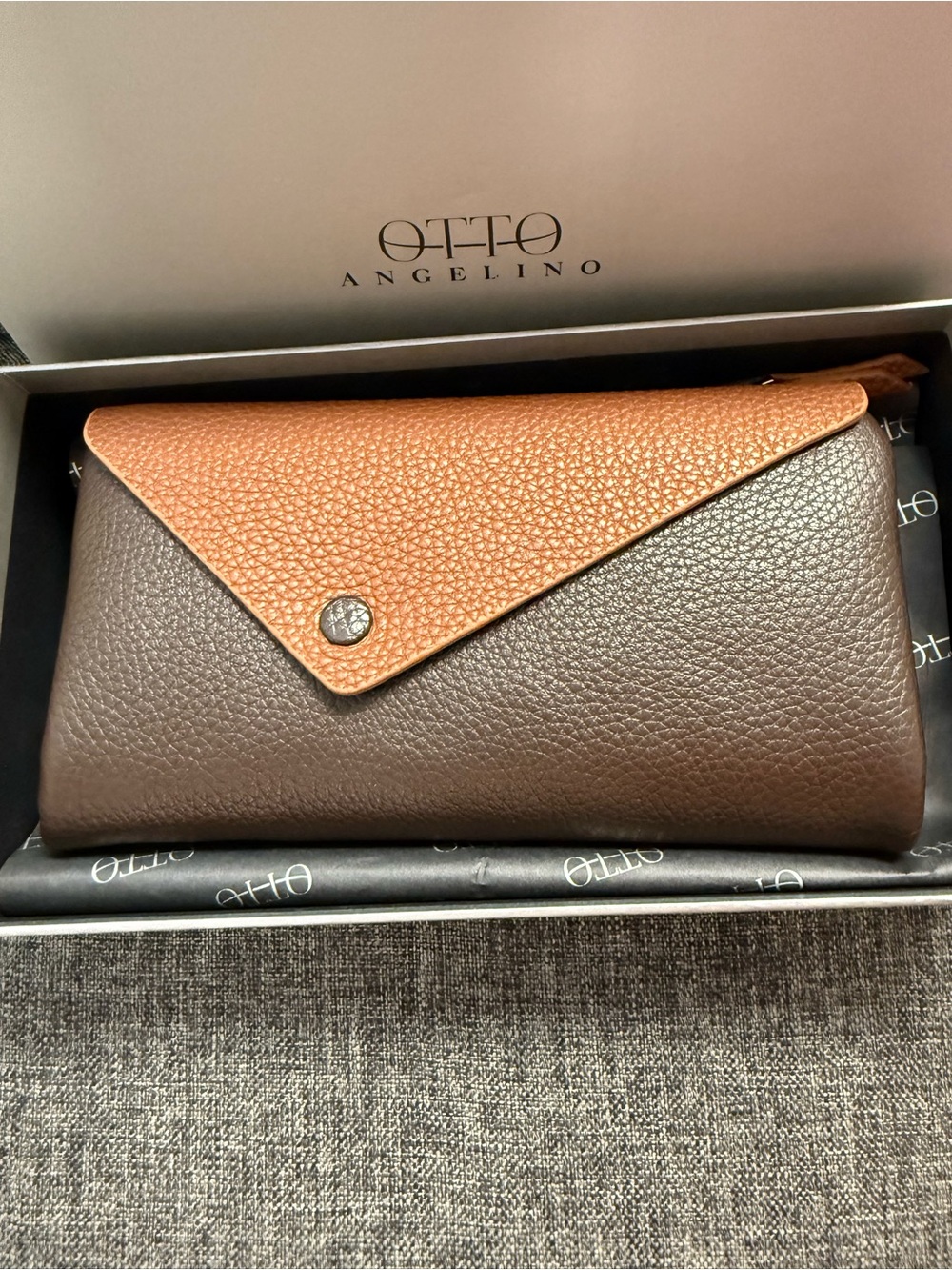 Otto Angelino Leather Clutch Wallet